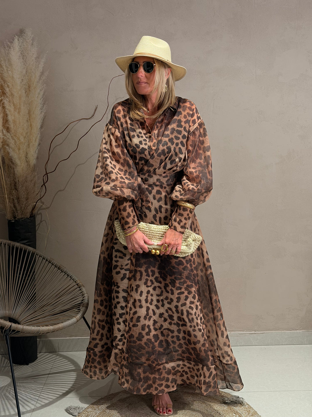 ROBE LONGUE mprimée LEOPARD 11553