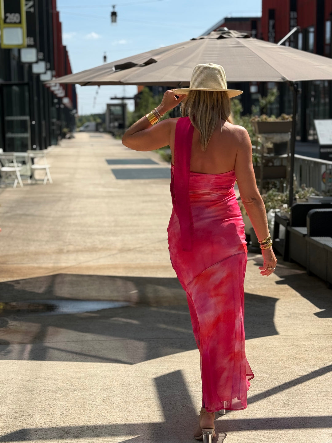 Robe délavée fushia k9-68