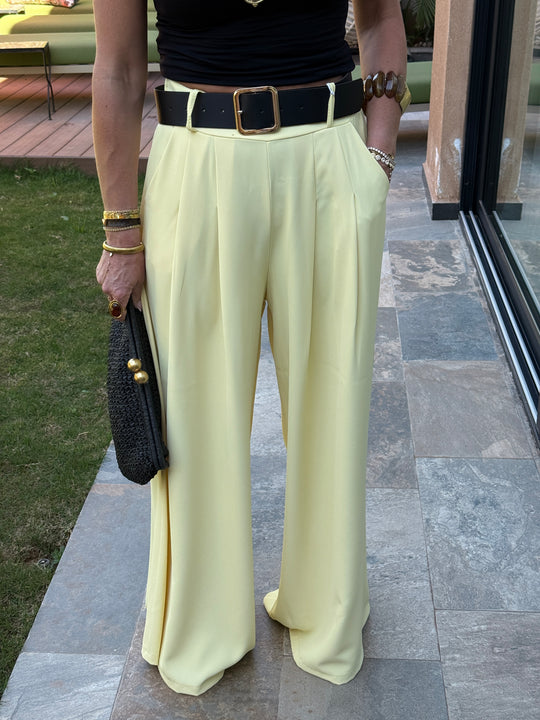 Pantalon palazzo ceinture fluide 190115