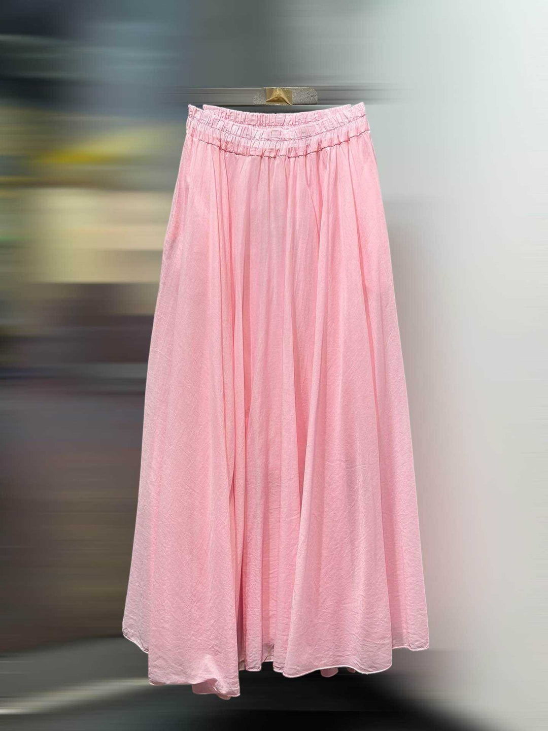 Jupe Hélène volant coton Rose 84072-uni (précommande 5j)