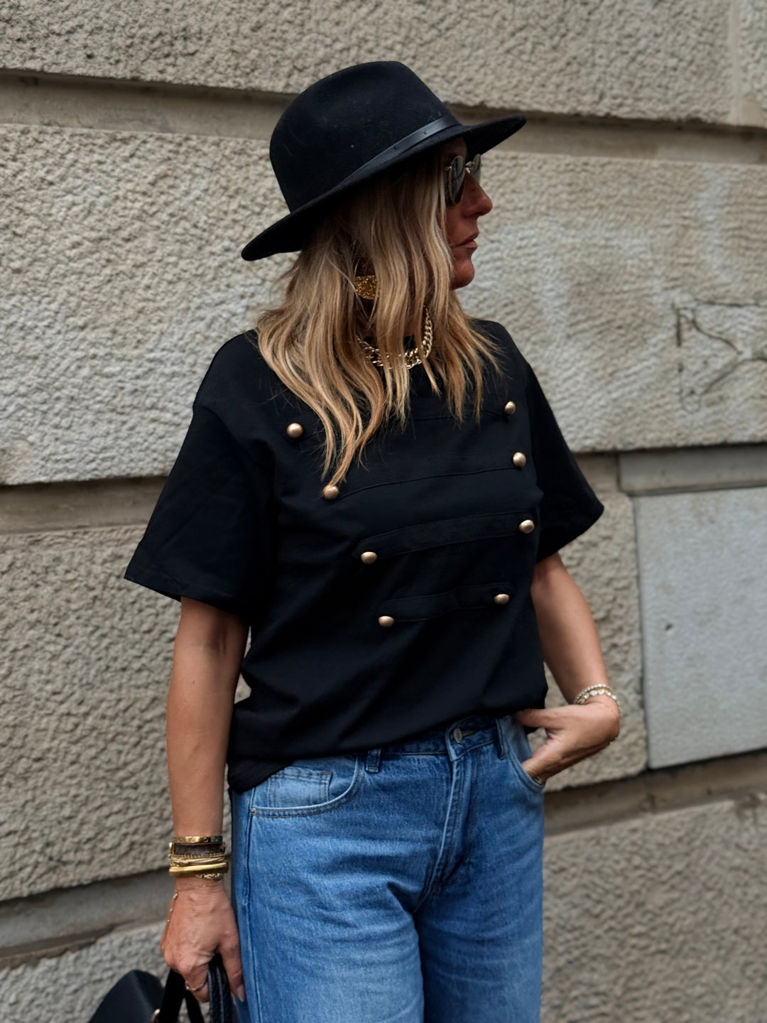 T-shirt officier 10306 Noir