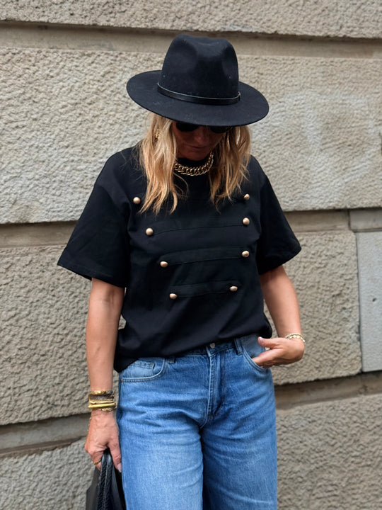T-shirt officier 10306 Noir
