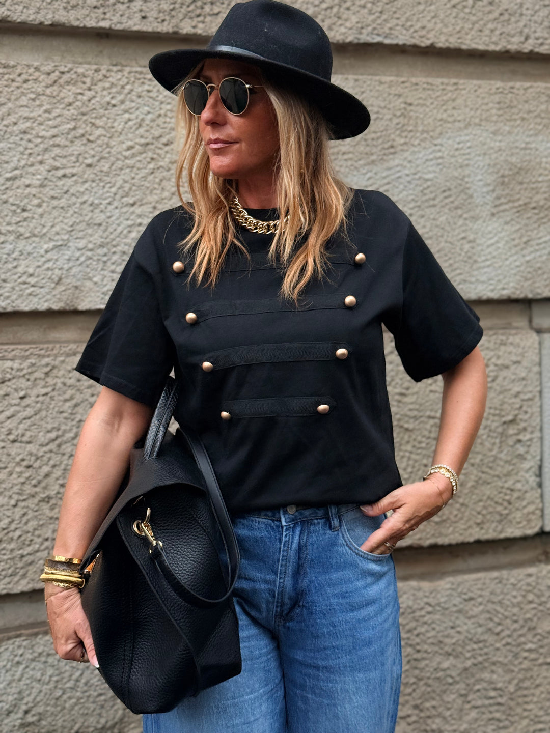 T-shirt officier 10306 Noir