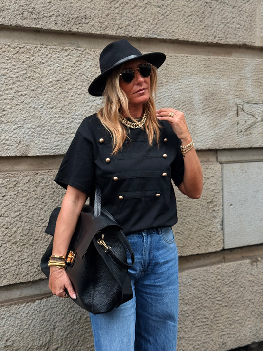T-shirt officier 10306 Noir