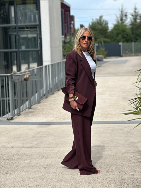 Pantalon pinces julia BORDEAUX 24737