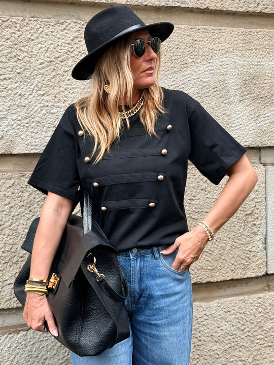 T-shirt officier 10306 Noir