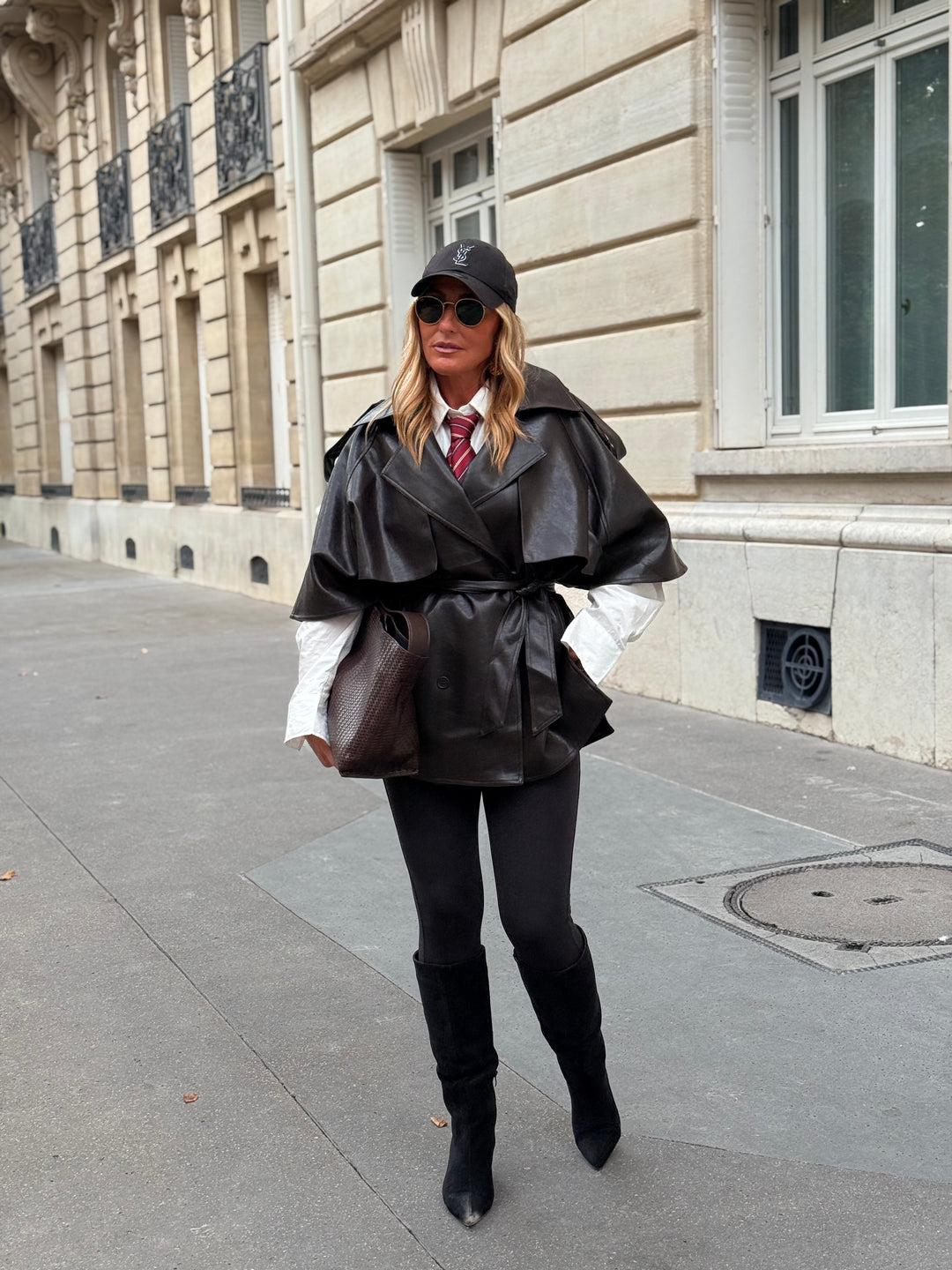 Trench Cape en similicuir Choco 16205
