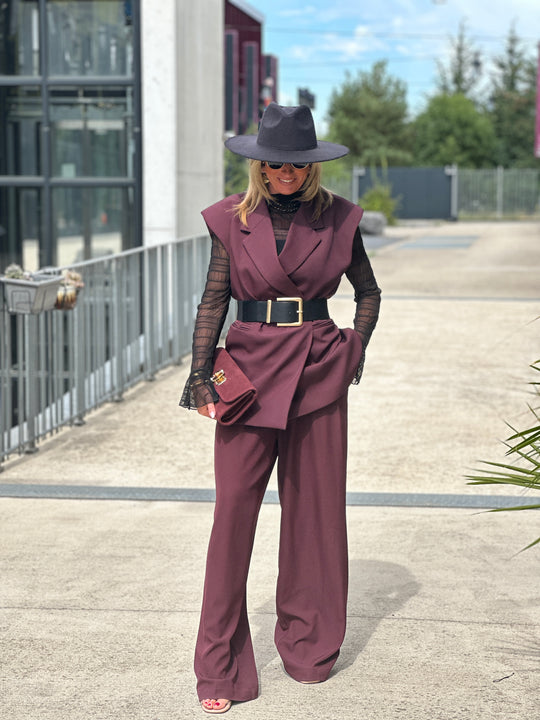 Blazer sans manches Bordeaux 25223