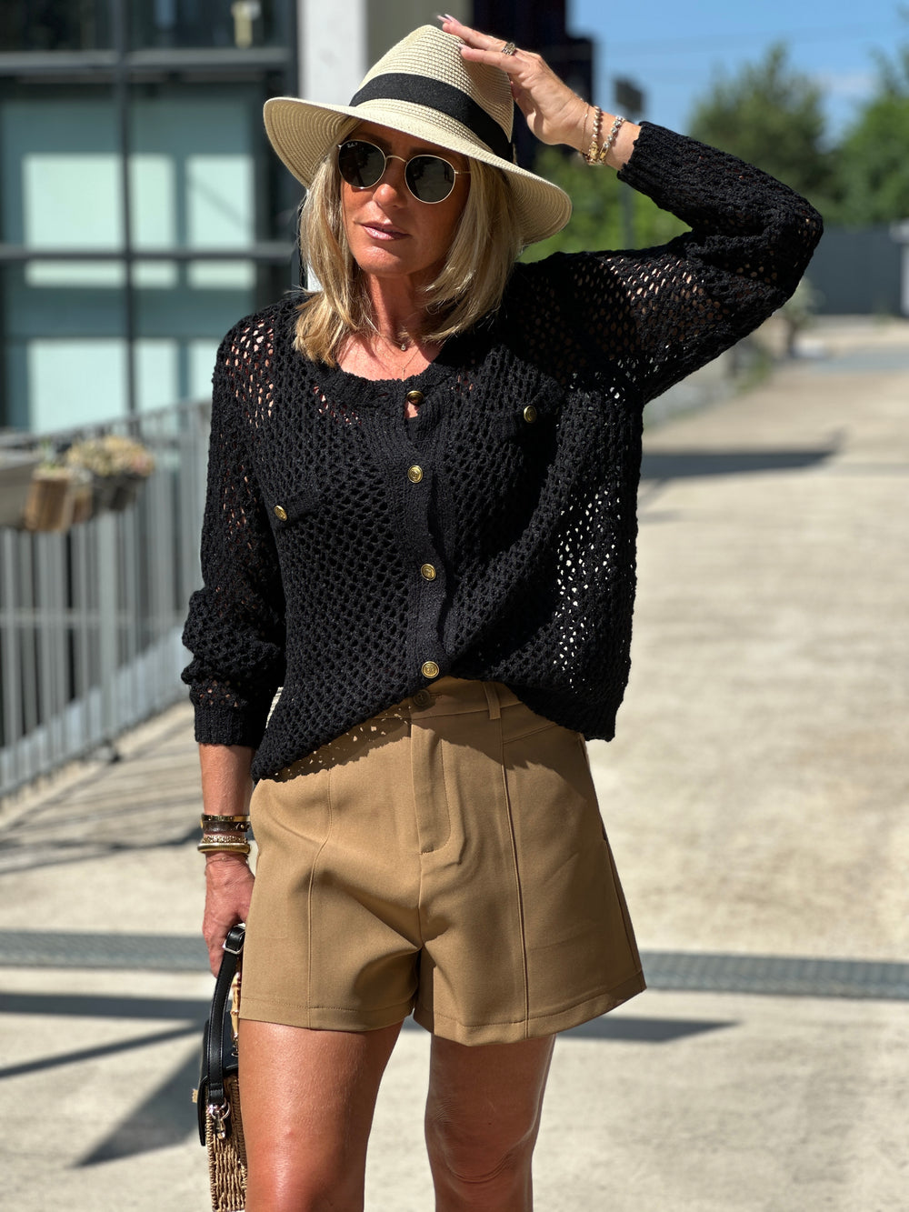 Gilet crochet boutonné  8001