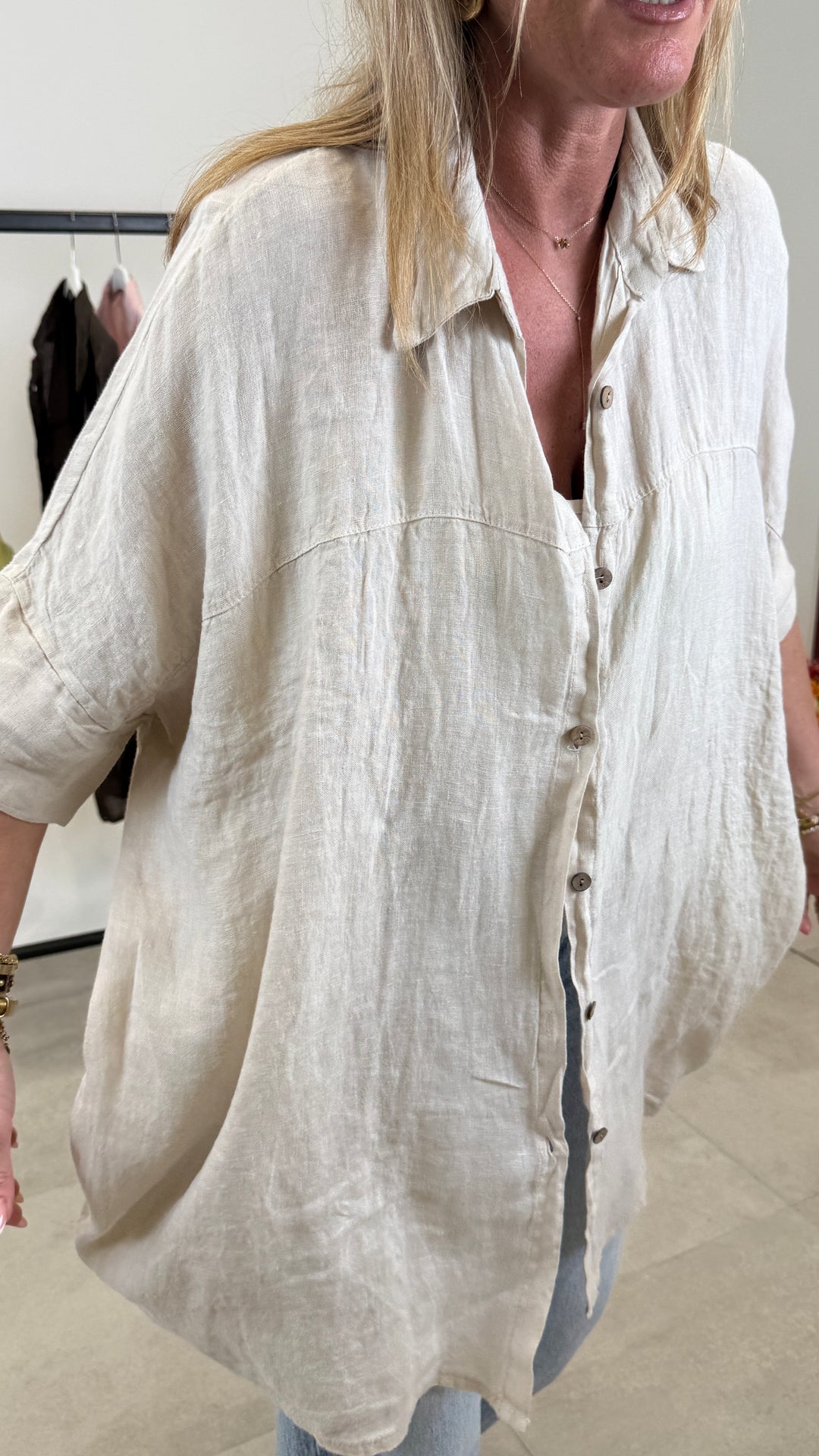 chemise tunique lin 56021