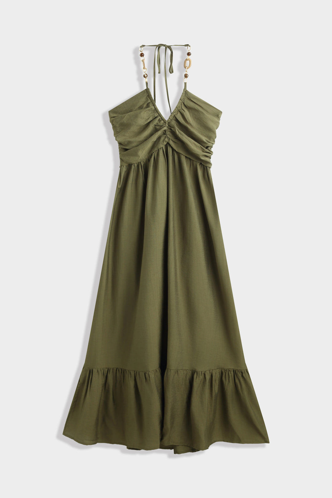 Robe bohème Kaki 9238