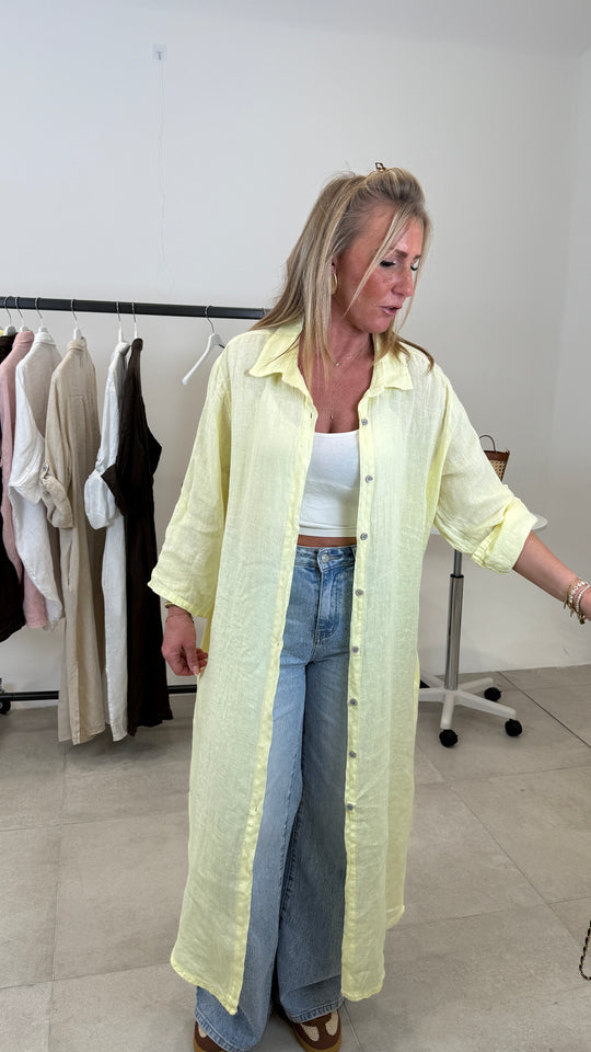 Robe chemiser longue lin 2626