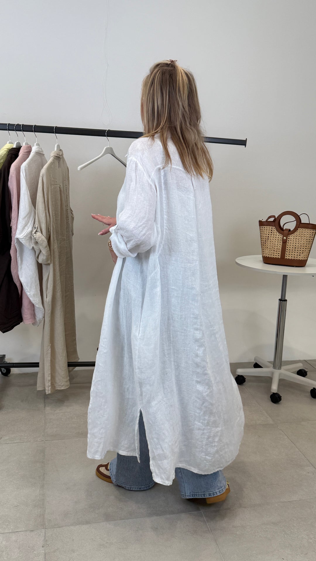 Robe chemiser longue lin 2626