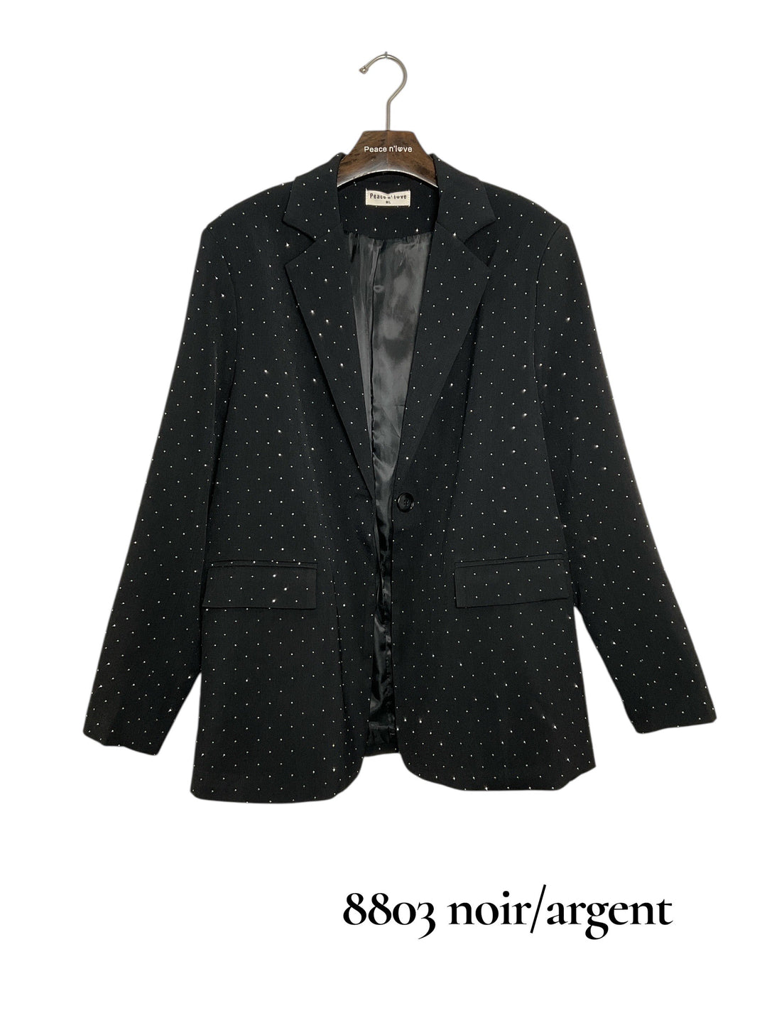 Blazer strass noir/argente 8803