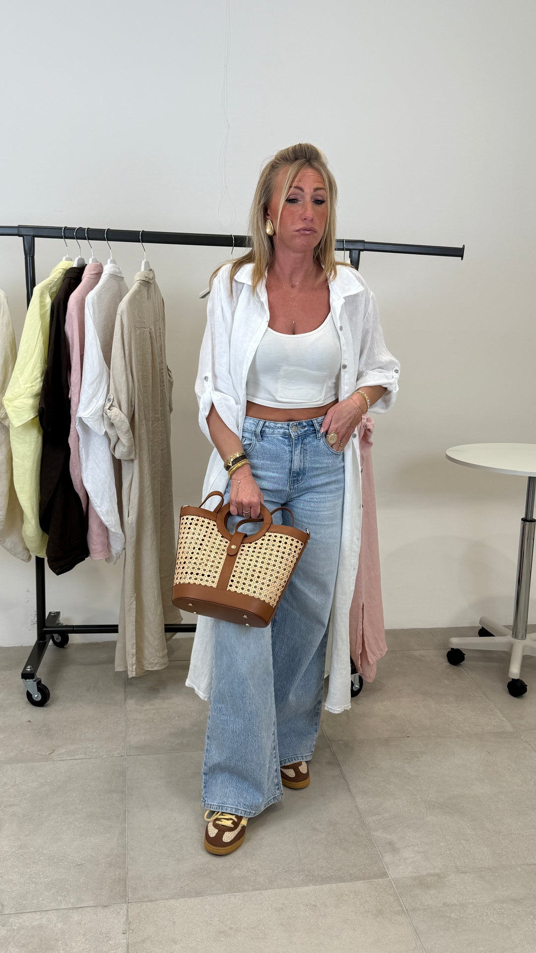 Robe chemiser longue lin 2626