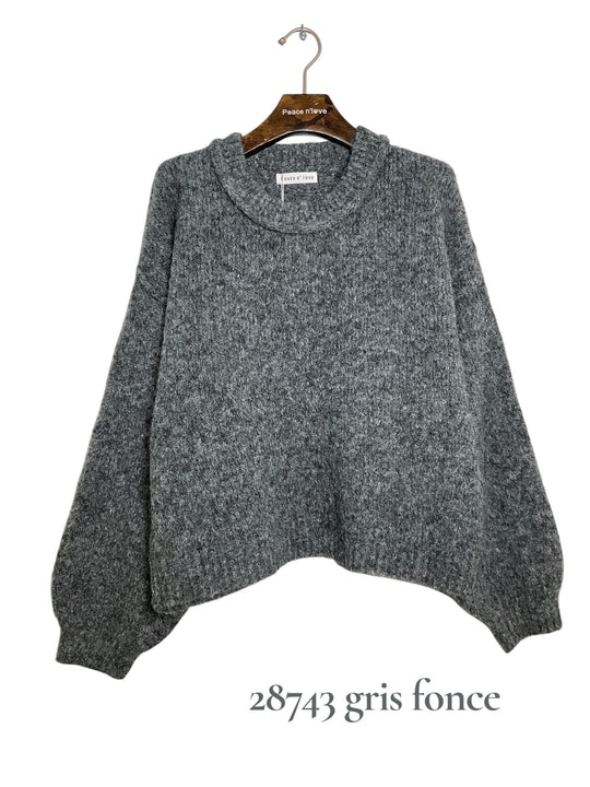 Pull simple bouffant uni 28743