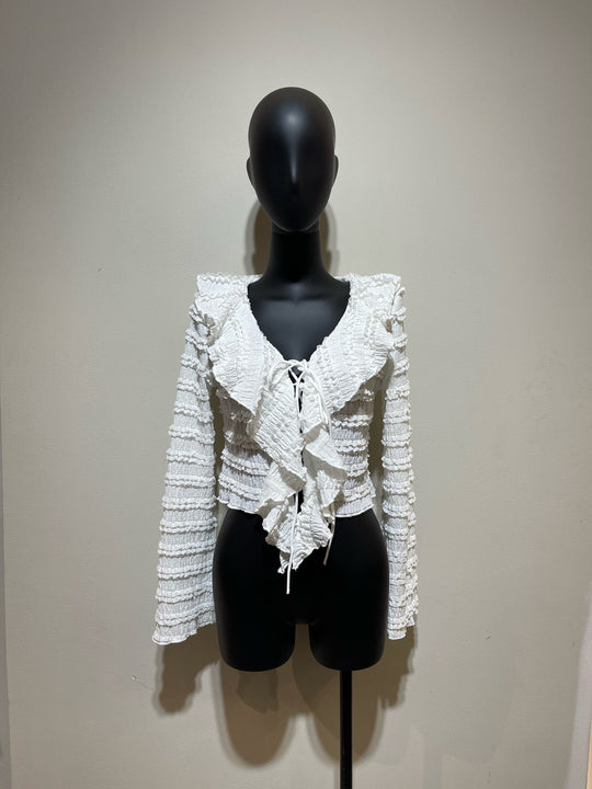 Top dentelle blanc 9651