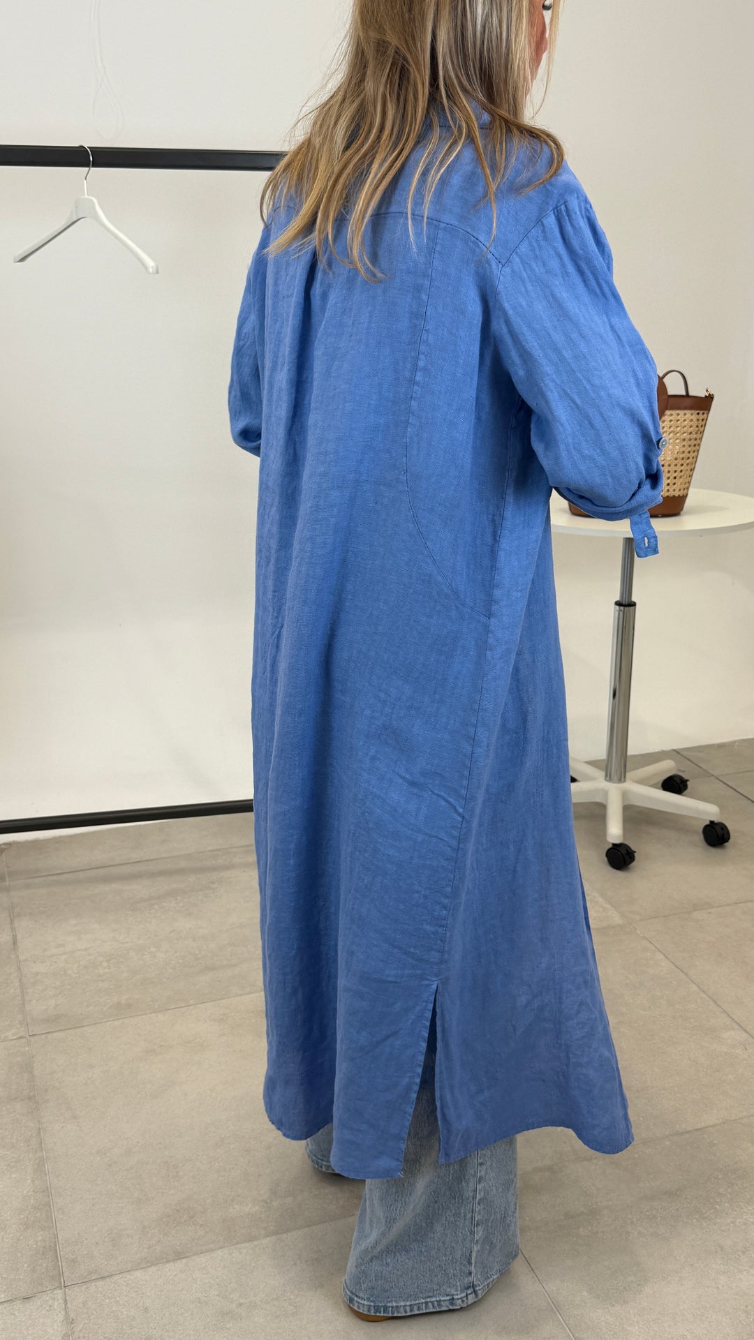 Robe chemiser longue lin 2626