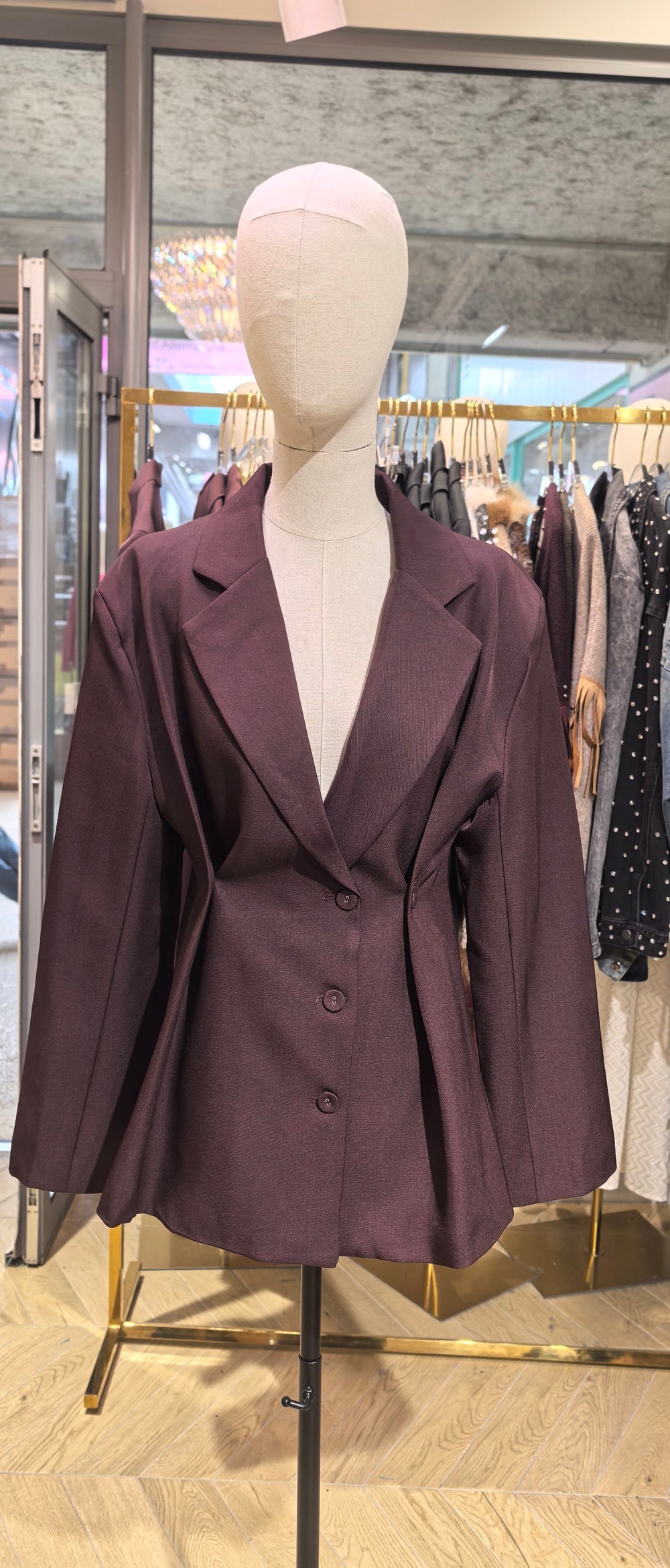 Blazer cintre bordeaux Derrik veste