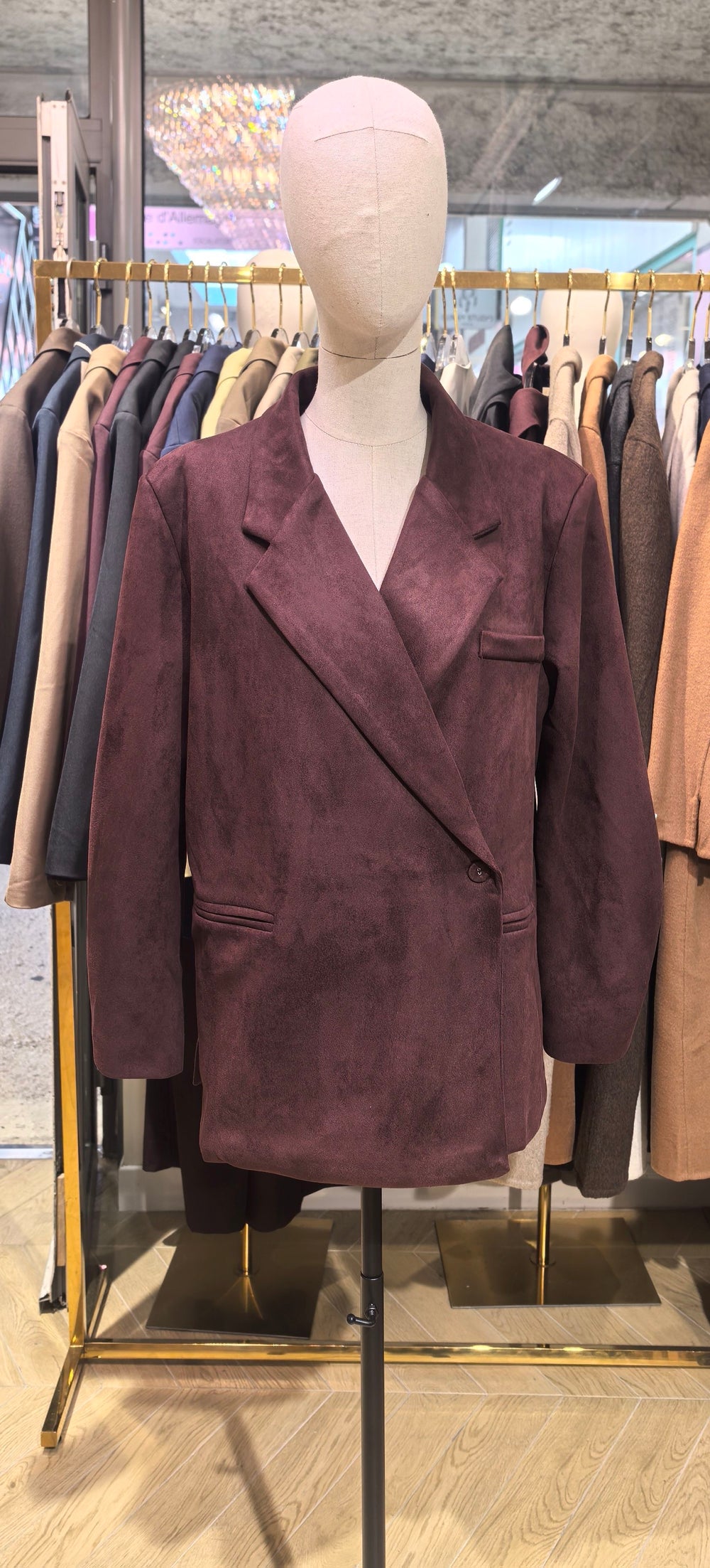 Blazer daim bordeaux Liam
