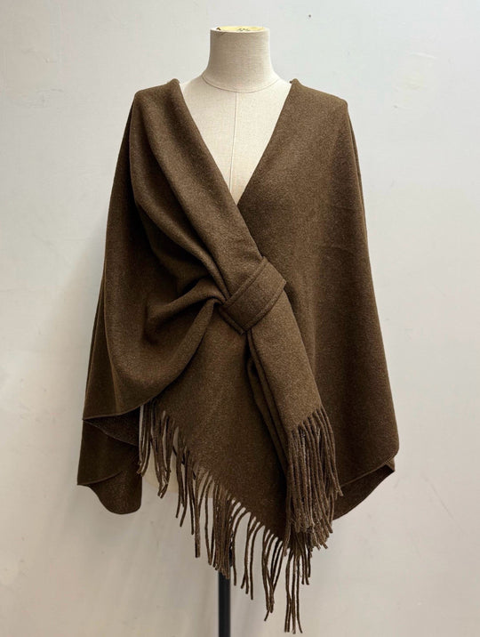 Poncho lainer frange