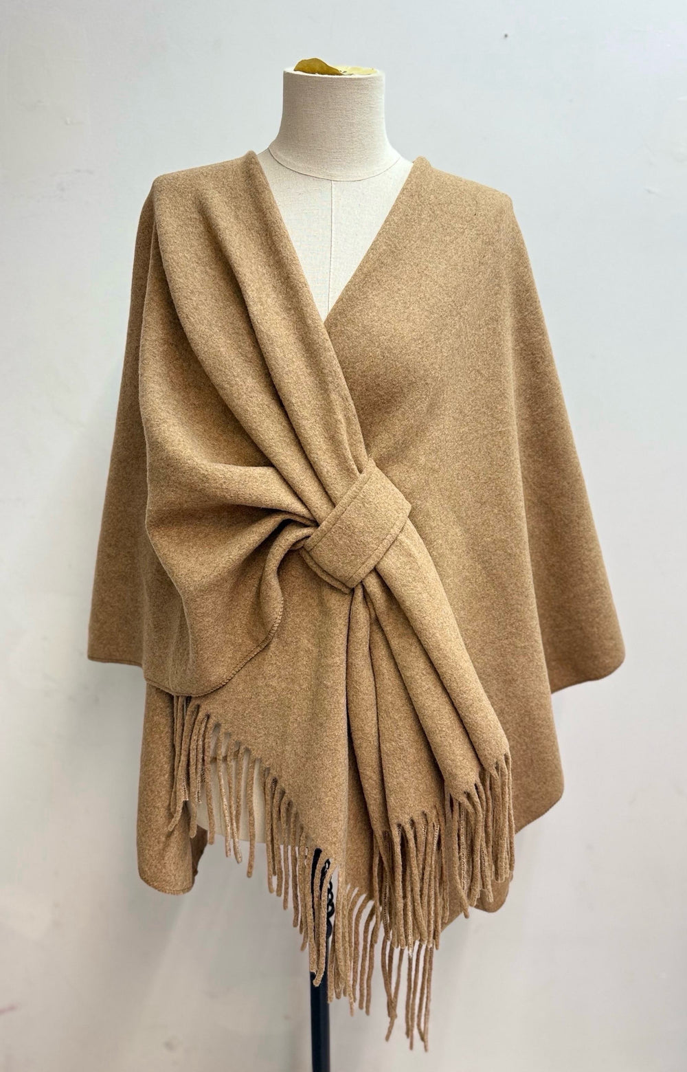 Poncho lainer frange
