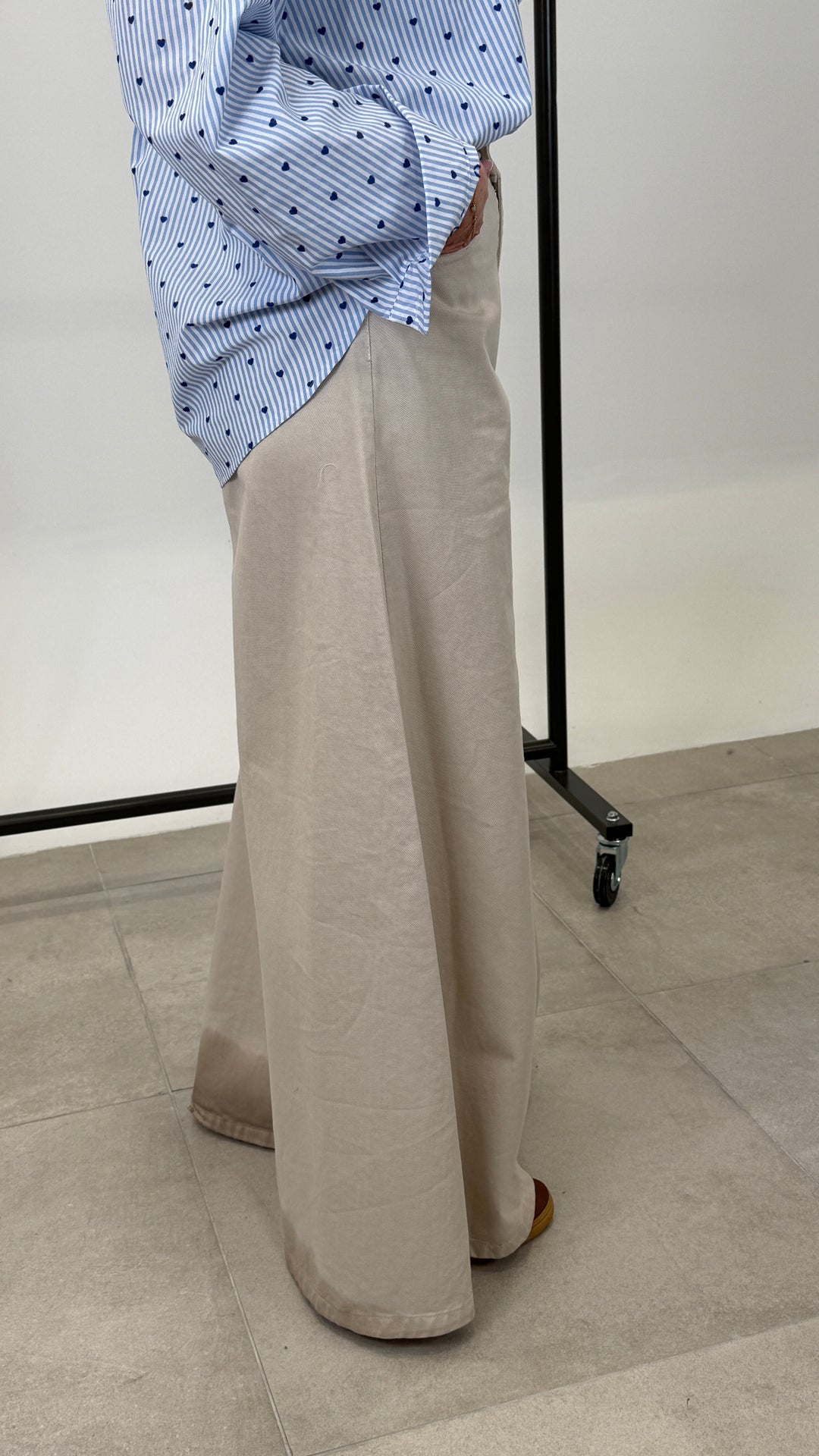 Jean beige extra patte d’eph