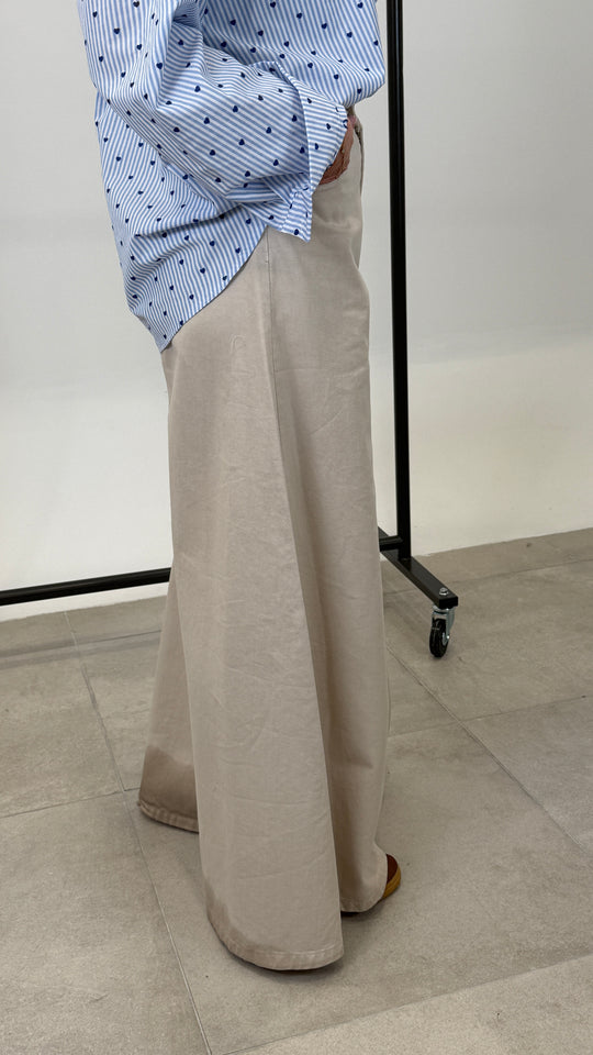 Jean beige extra patte d’eph