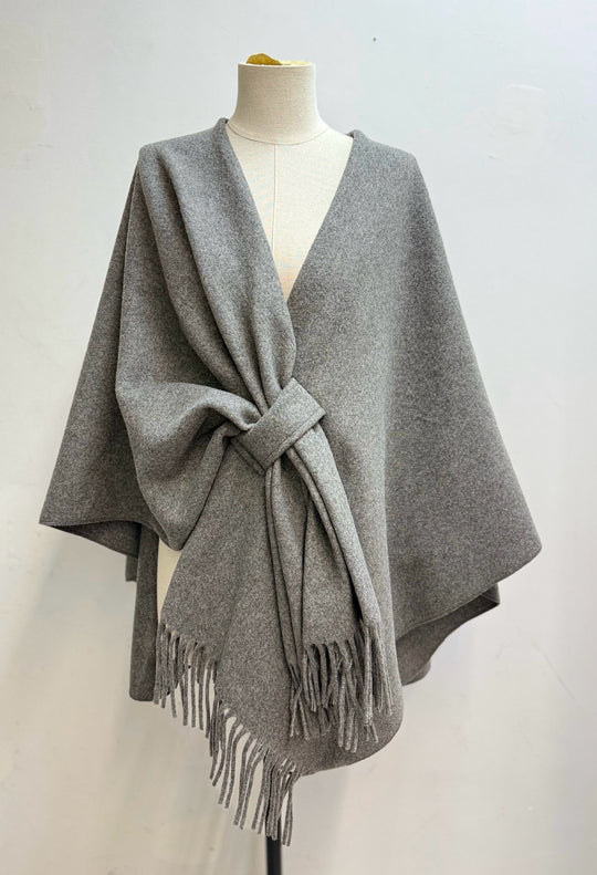 Poncho lainer frange