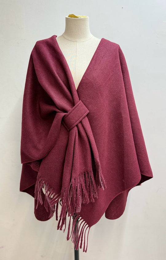 Poncho lainer frange