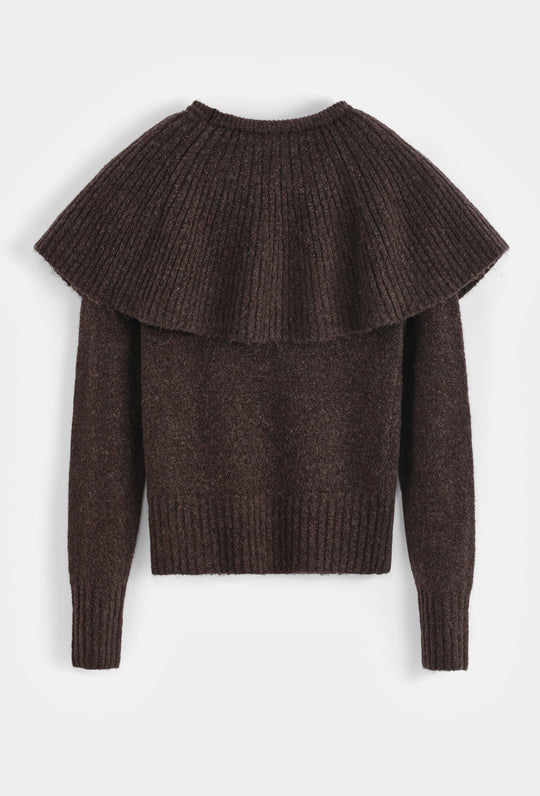 Pull épaules cape choco TL229