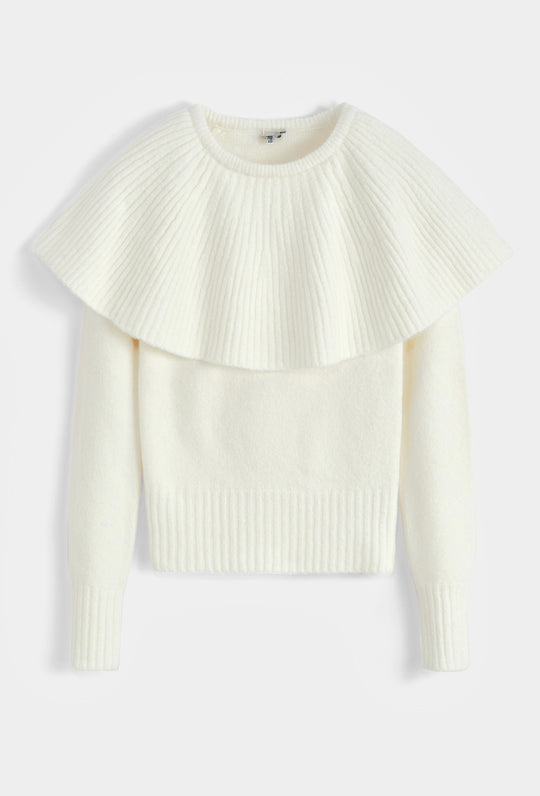 Pull épaules cape Écru TL229