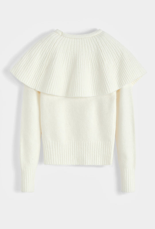 Pull épaules cape Écru TL229