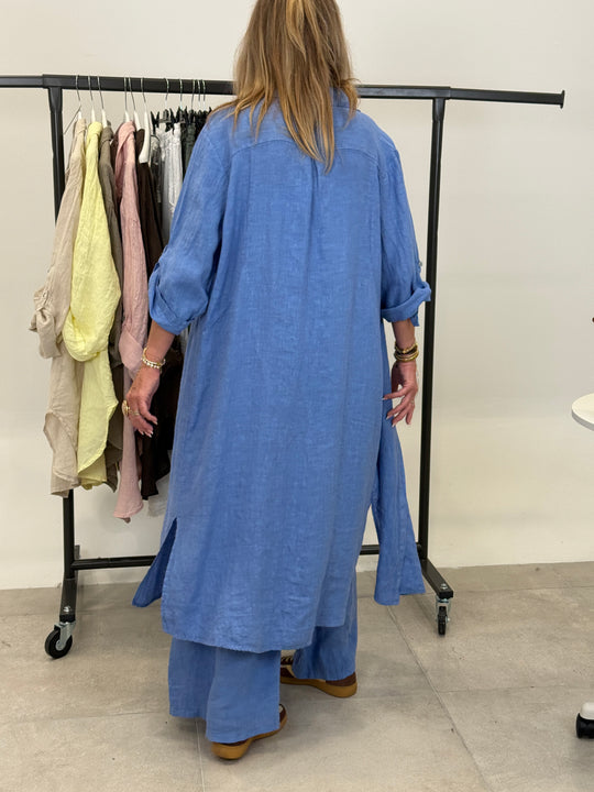 Robe chemiser longue lin 2626