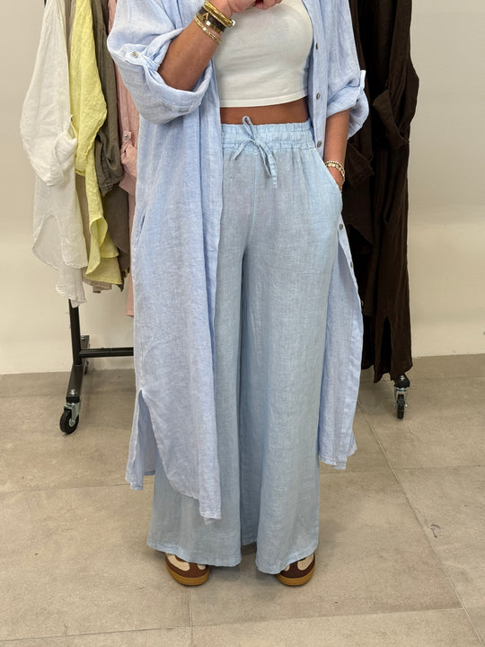 Pantalon lin droite 3818