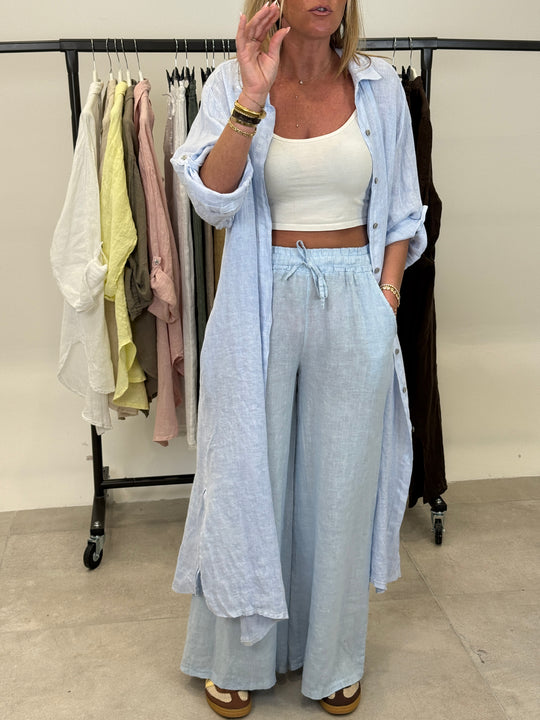 Pantalon lin droite 3818