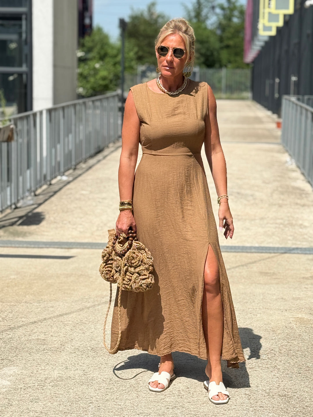 Robe longue à noeud CAMEL