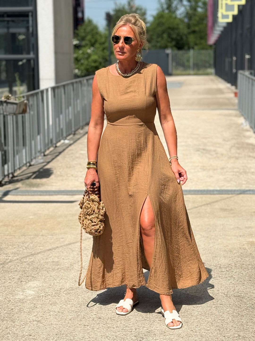 Robe longue à noeud CAMEL