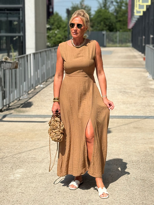 Robe longue à noeud CAMEL