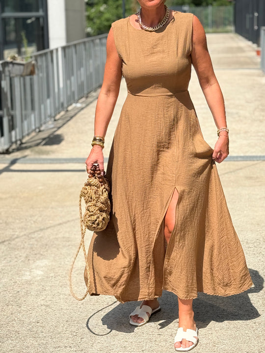 Robe longue à noeud CAMEL