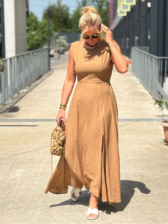 Robe longue à noeud CAMEL