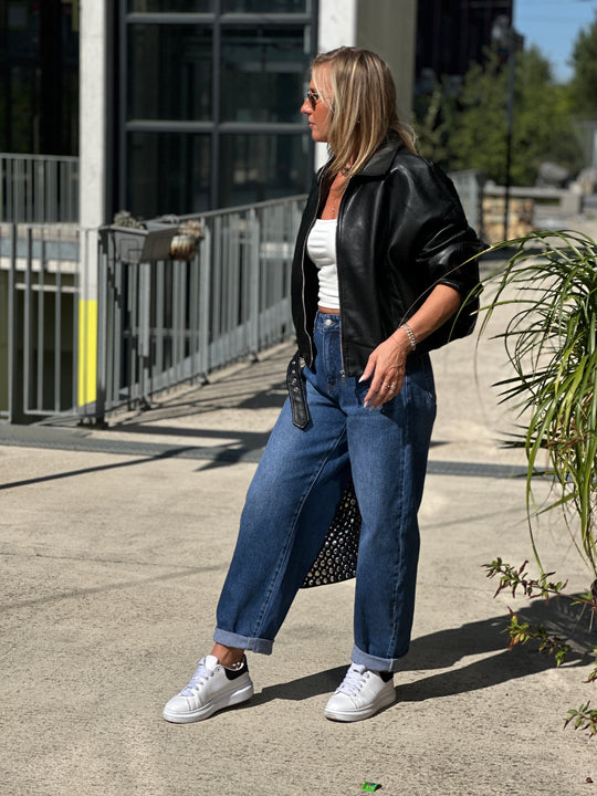 Veste similicuir Noir ceinture 202277