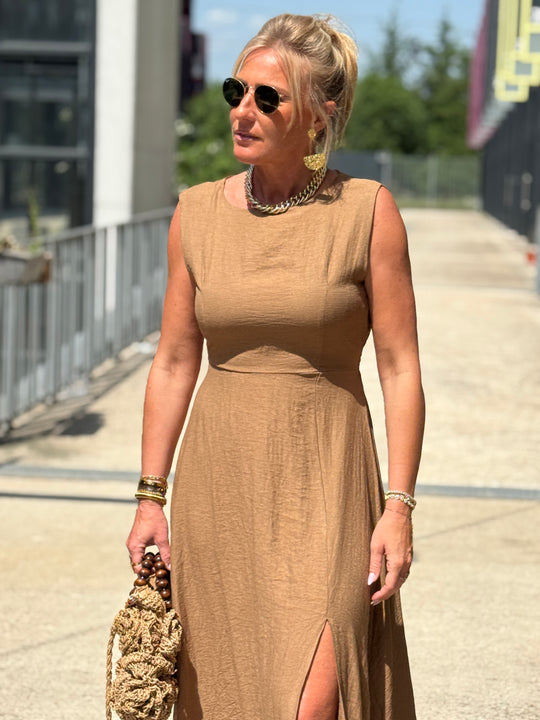Robe longue à noeud CAMEL