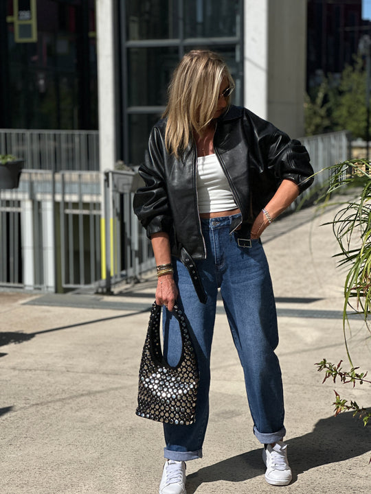 Veste similicuir Noir ceinture 202277
