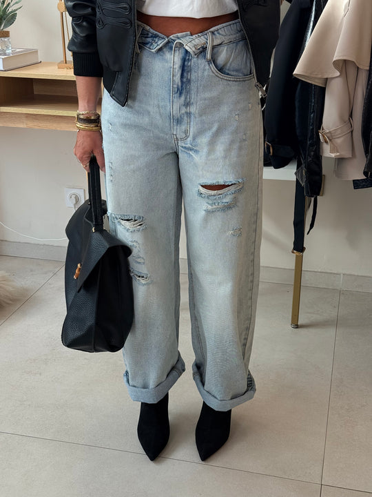 Jean bleu déchiré 9075