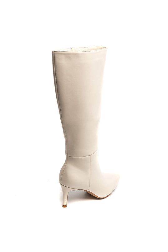 Botte similicuir beige 6332A