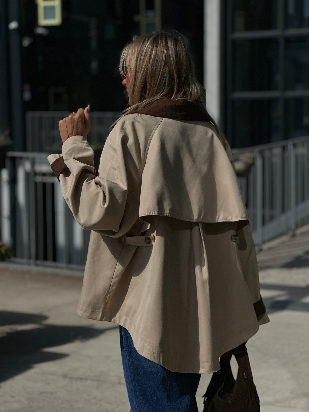Cape beige col velour 8296
