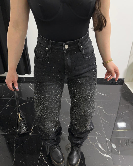 Jean Noir strass deux côtés 8762
