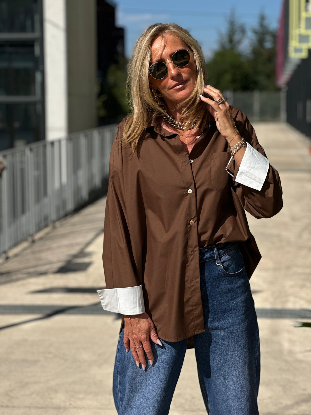 Chemise Choco rever blanc JY5046
