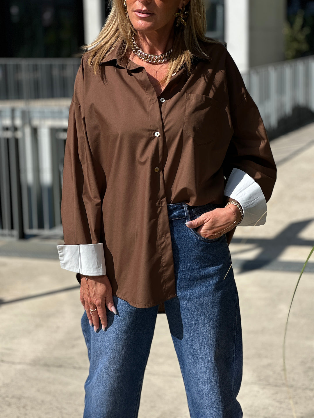 Chemise Choco rever blanc JY5046